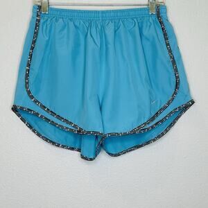 Nike Dri Fit Athletic Running Shorts Womens Size Large Teal Elastic Waist Lined